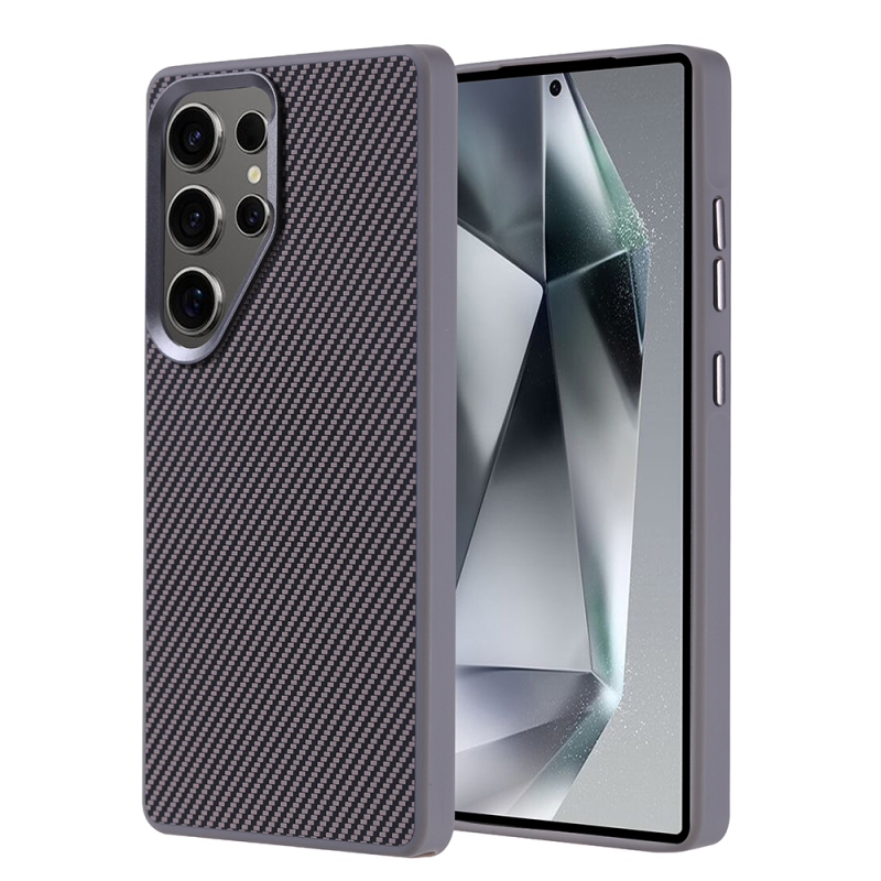 Galaxy S25 Ultra Case Magsafe Charging Feature Carbon Fiber Look Zore Troy Cover - 4