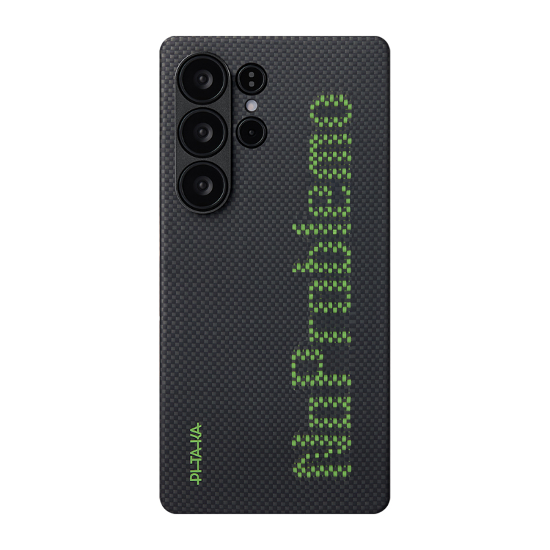 Galaxy S25 Ultra Case Magsafe Charging Feature Lumintex Technology Phosphorescent Aramid Fiber Pitaka Tactile Woven Aries Series Cover - 7