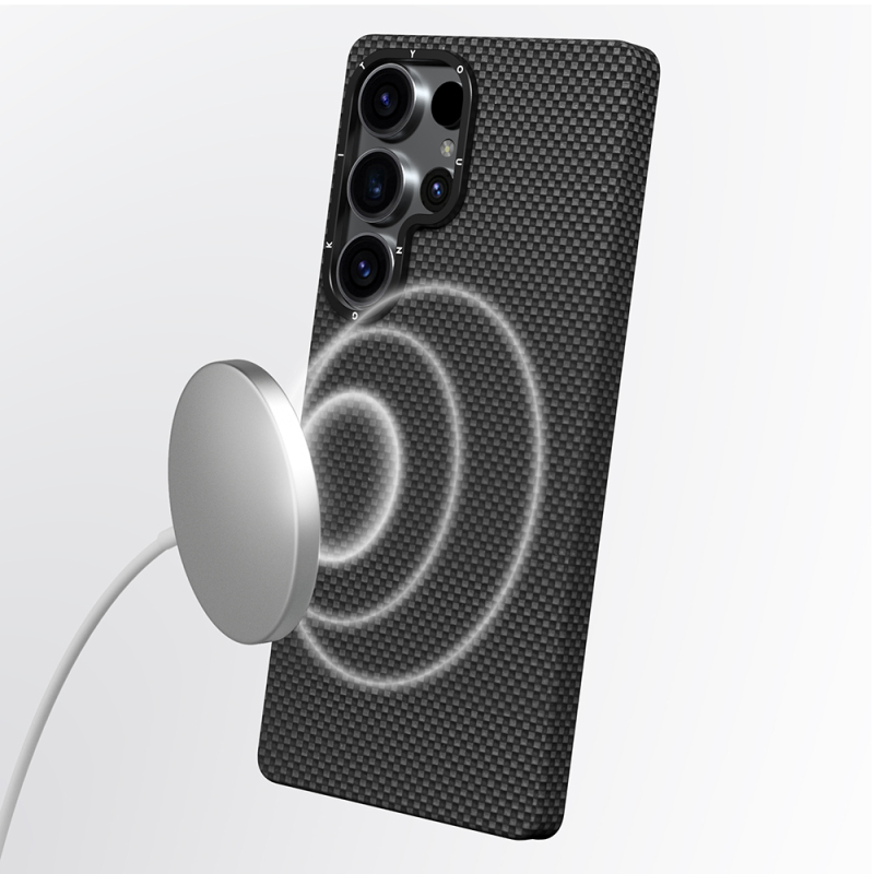 Galaxy S25 Ultra Case Magsafe Charging Featured Aramid Fiber Youngkit 1500D Extreme Wing Series Cover - 7