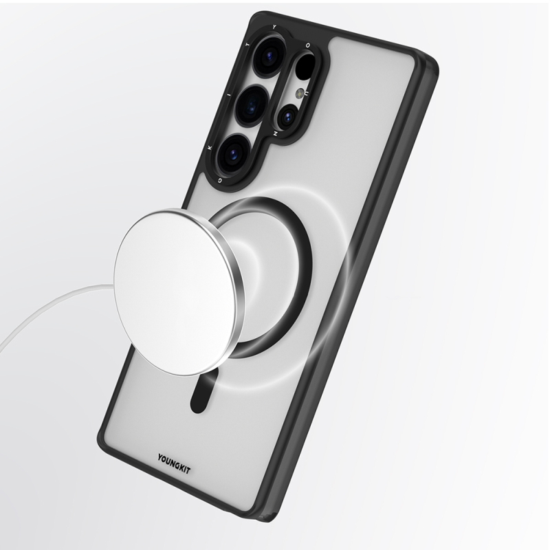 Galaxy S25 Ultra Case Magsafe Charging Featured Glass Back Surface TPU Youngkit Gemstone Series Cover - 17