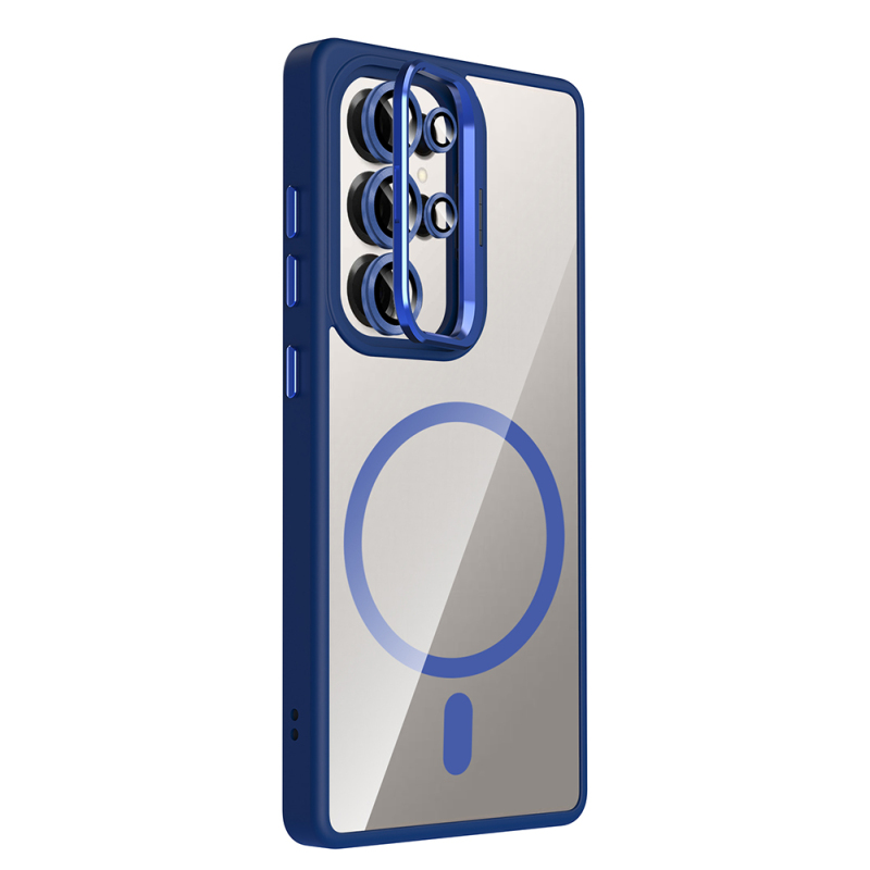 Galaxy S25 Ultra Case Stand Camera Lens Gift M-Safe Charging Feature Zore Etro Cover - 10