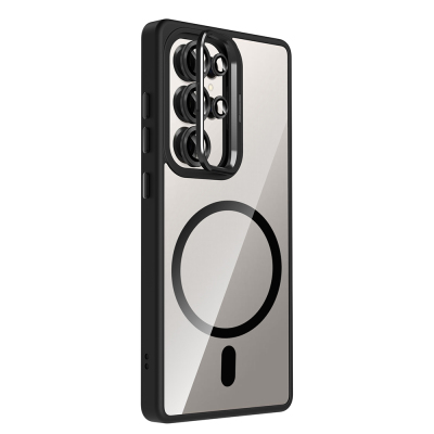 Galaxy S25 Ultra Case Stand Camera Lens Gift M-Safe Charging Feature Zore Etro Cover - 18