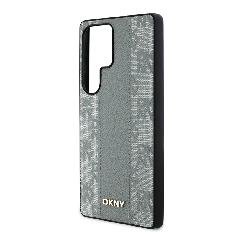 Galaxy S25 Ultra Kılıf DKNY Orjinal Lisanslı M-safe Şarj Özellikli 3D Yazılı Checkered Pattern Kapak - 14