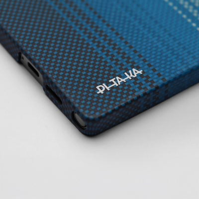 Galaxy S25 Ultra Kılıf M-safe Şarj Özellikli Aramid Fiber Pitaka Tactile Woven Sunset-Moonrise Serisi Kapak - 17