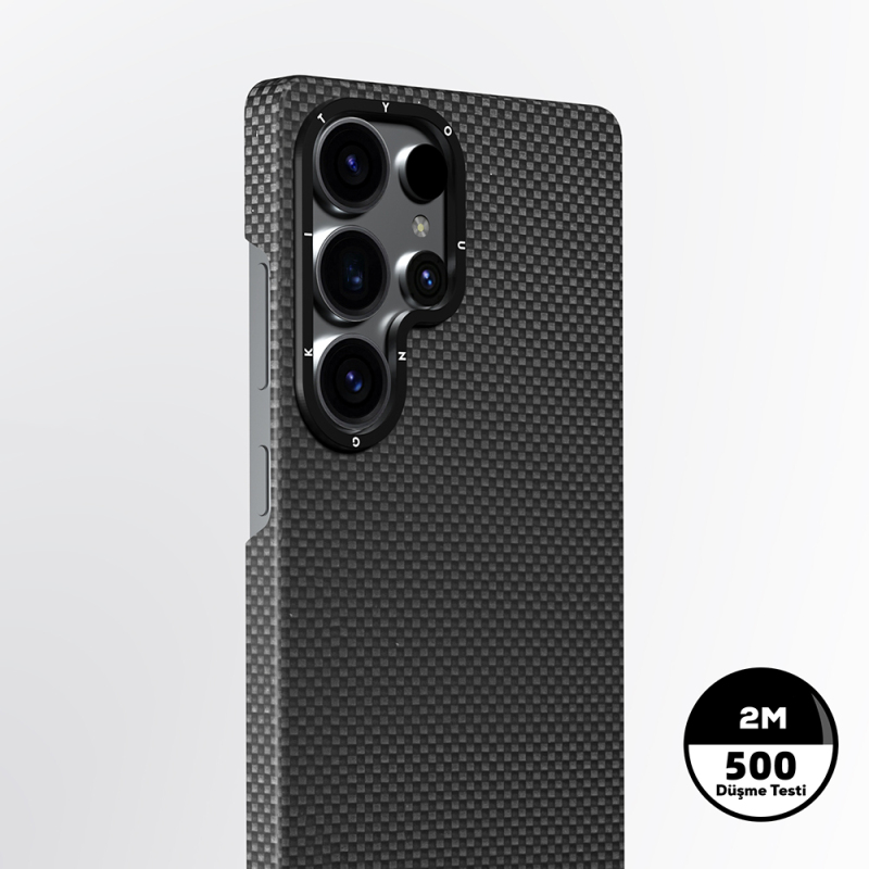 Galaxy S25 Ultra Kılıf M-safe Şarj Özellikli Aramid Fiber Youngkit 1500D Extreme Wing Serisi Kapak - 6