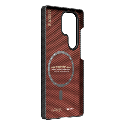 Galaxy S25 Ultra Kılıf M-safe Şarj Özellikli Aramid Fiber Youngkit 1500D Extreme Wing Serisi Kapak - 8