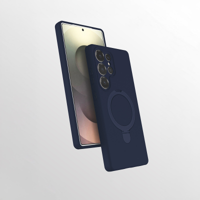 Galaxy S25 Ultra Kılıf M-safe Şarj Özellikli Standlı Zore Samara Kapak - 3