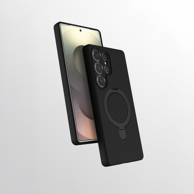 Galaxy S25 Ultra Kılıf M-safe Şarj Özellikli Standlı Zore Samara Kapak - 7