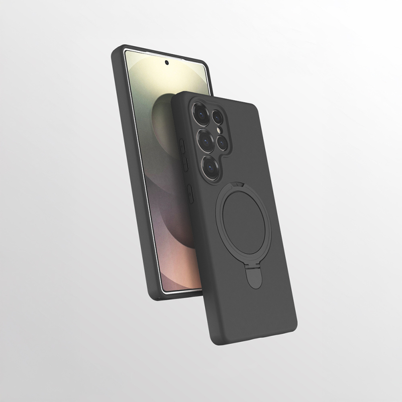 Galaxy S25 Ultra Kılıf M-safe Şarj Özellikli Standlı Zore Samara Kapak - 5