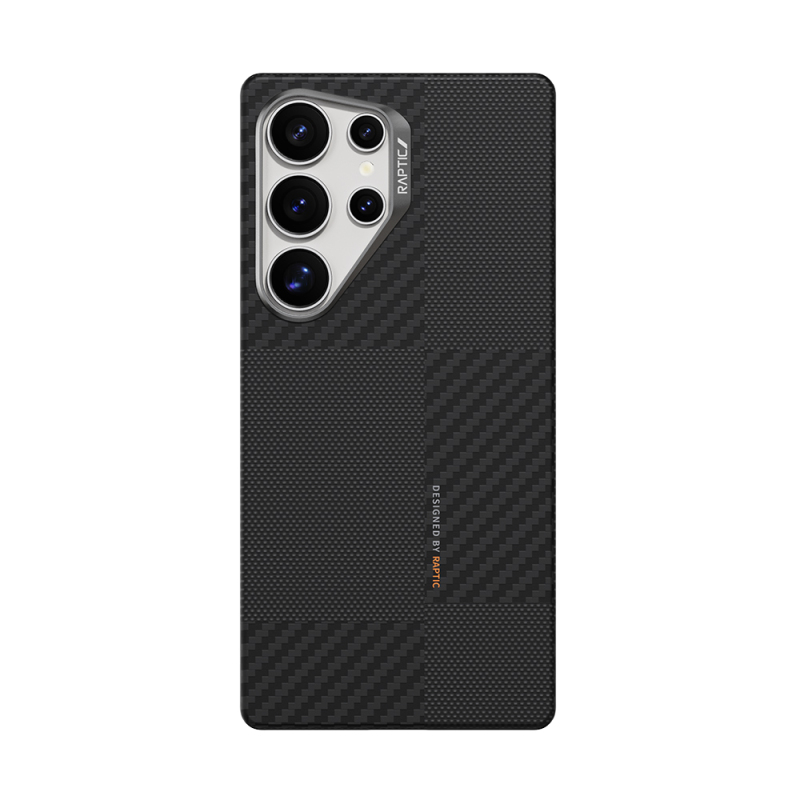 Galaxy S25 Ultra Kılıf M-safe Şarj Özellikli 600D Metal Kamera Çerçeveli Raptic Aramid Fiber Croxx Mondrian Serisi Kapak - 1