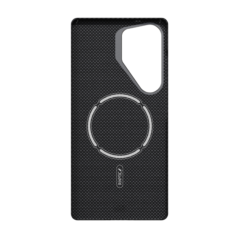 Galaxy S25 Ultra Kılıf M-safe Şarj Özellikli 600D Metal Kamera Çerçeveli Raptic Aramid Fiber Serisi Kapak - 3