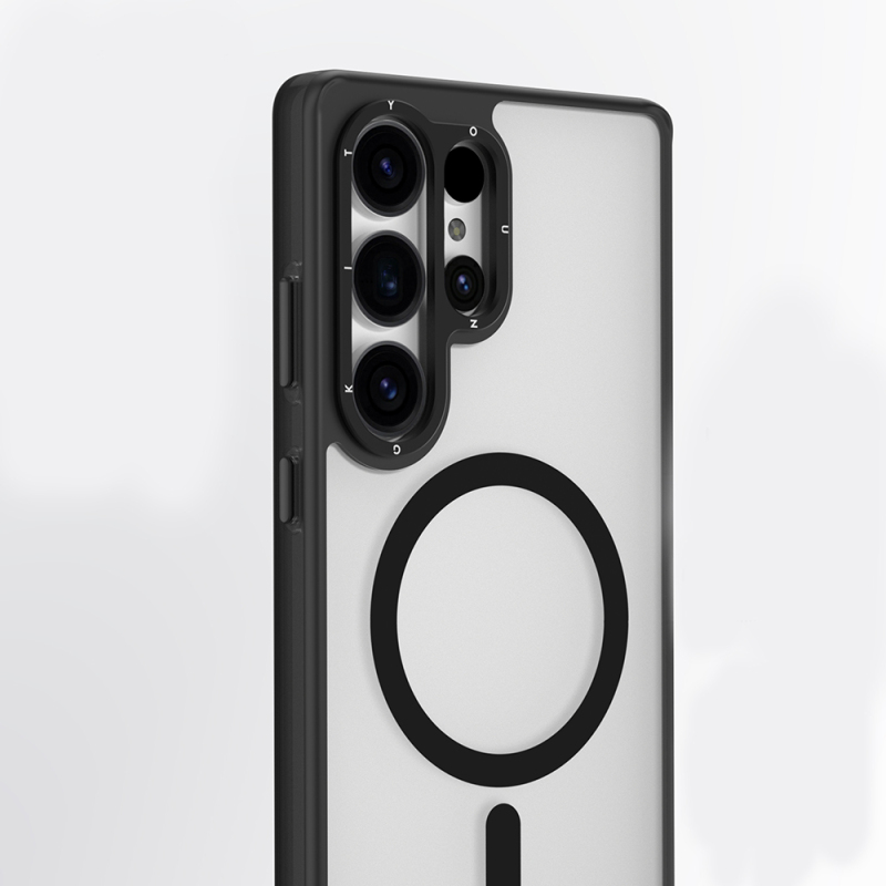 Galaxy S25 Ultra Kılıf M-safe Şarj Özellikli Cam Arka Yüzey TPU Youngkit Gemstone Serisi Kapak - 16