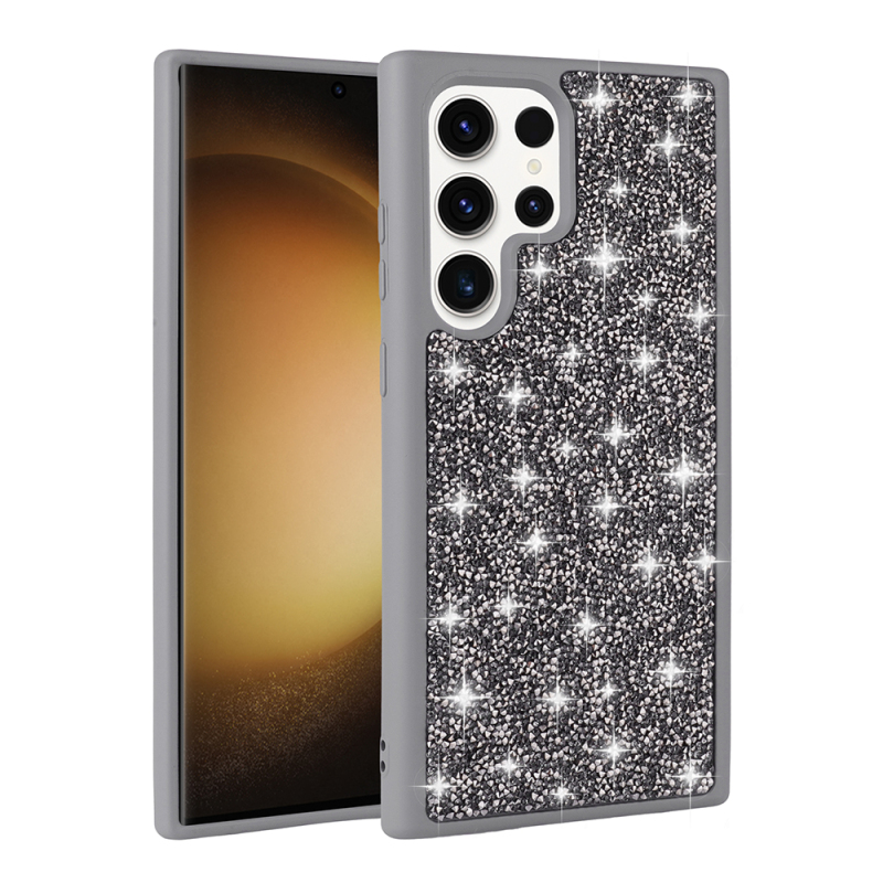 Galaxy S25 Ultra Kılıf Parlak Taşlı Tasarım Zore Pırlanta Kapak - 2