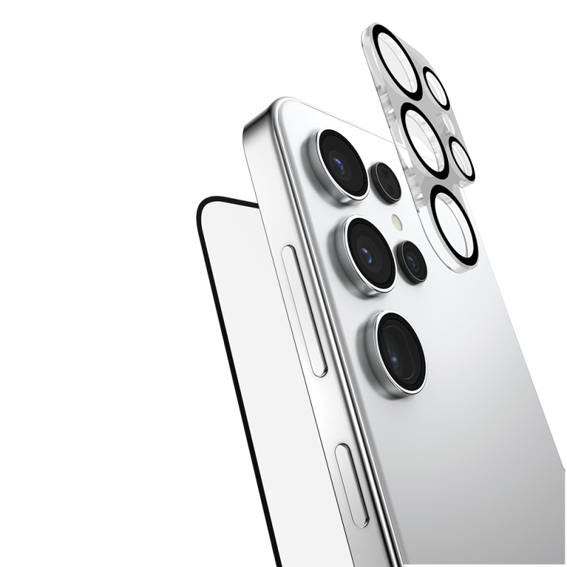 Galaxy S25 Ultra Raptic 2in1 Bundle Kit Parmak İzi BırakmayanTemperli Ekran Koruyucu + Lens Koruyucu Set - 2