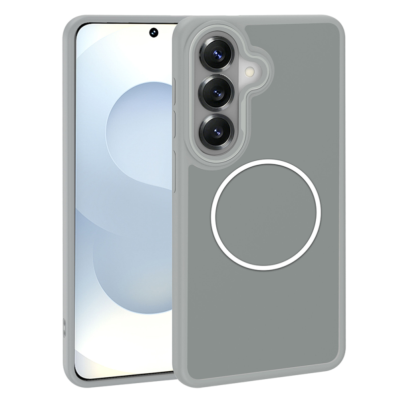 Galaxy S26 Case M-Safe Charging Feature Metal Camera Frame, Zore Sanremo Silicone Cover - 3