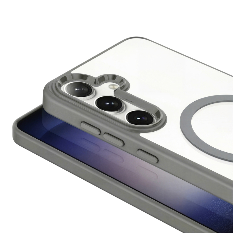 Galaxy S26 Case M-safe Charging Feature Zore Chrome M-safe Silicone Cover - 11