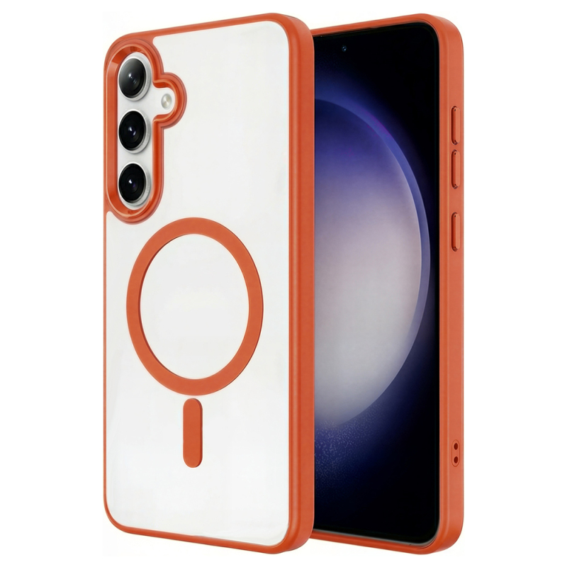 Galaxy S26 Case M-safe Charging Feature Zore Chrome M-safe Silicone Cover - 2