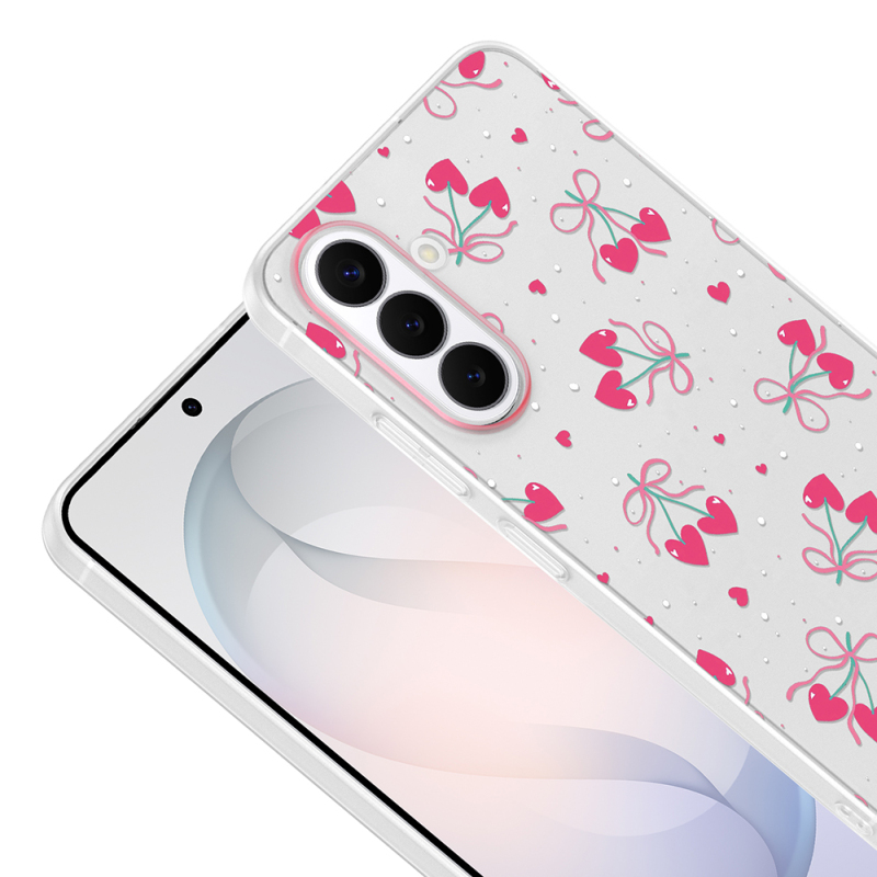 Galaxy S26 Case with Camera Protector, Patterned Zore Clip Cover - 9