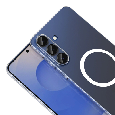 Galaxy S26 FE Kamera Korumalı M-Safe Şarj Özellikli Şeffaf Zore London Sert PC Kapak - 3