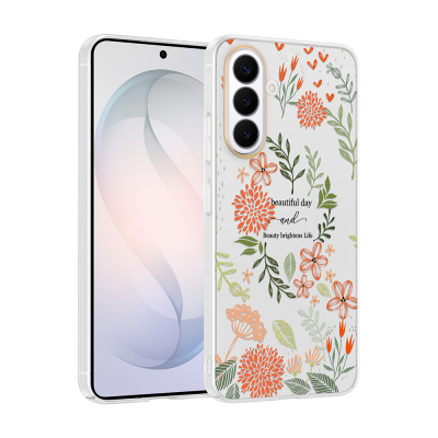 Galaxy S26 Kılıf Kamera Korumalı Desenli Zore Klip Kapak - 4