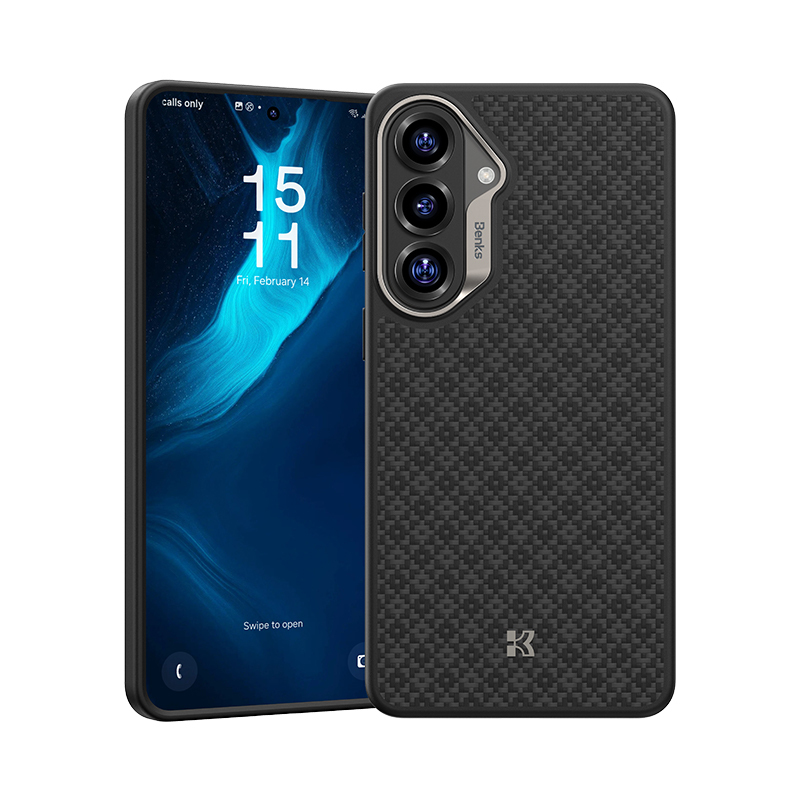 Galaxy S26 Kılıf M-Safe Şarj Özellikli Benks ArmorPro ArmorGrid Serisi Kevlar Kapak - 3