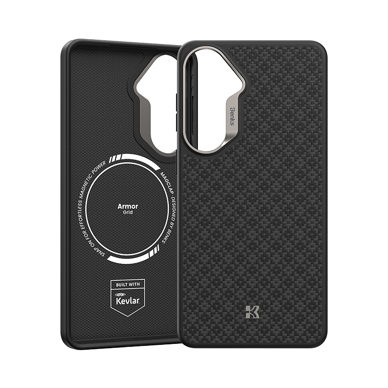 Galaxy S26 Kılıf M-Safe Şarj Özellikli Benks ArmorPro ArmorGrid Serisi Kevlar Kapak - 4