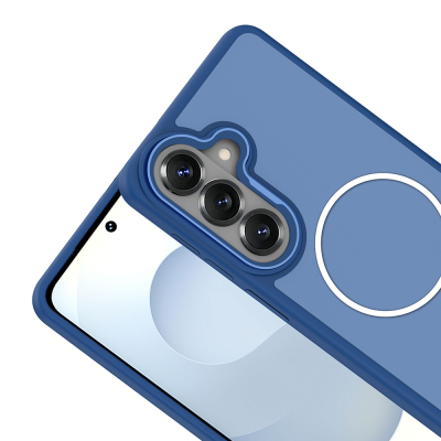 Galaxy S26 Kılıf M-Safe Şarj Özellikli Metal Kamera Çerçeveli Zore Sanremo Silikon Kapak - 13