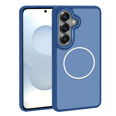 Galaxy S26 Kılıf M-Safe Şarj Özellikli Metal Kamera Çerçeveli Zore Sanremo Silikon Kapak - 2