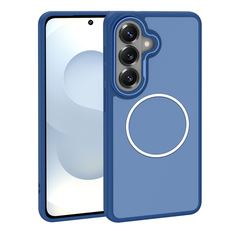 Galaxy S26 Kılıf M-Safe Şarj Özellikli Metal Kamera Çerçeveli Zore Sanremo Silikon Kapak - 2