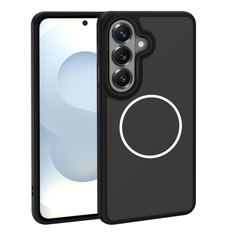 Galaxy S26 Kılıf M-Safe Şarj Özellikli Metal Kamera Çerçeveli Zore Sanremo Silikon Kapak - 5