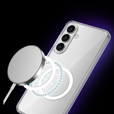 Galaxy S26 Plus Case M-safe Charging Enabled Transparent Hard PC Wlons Pita Cover - 5