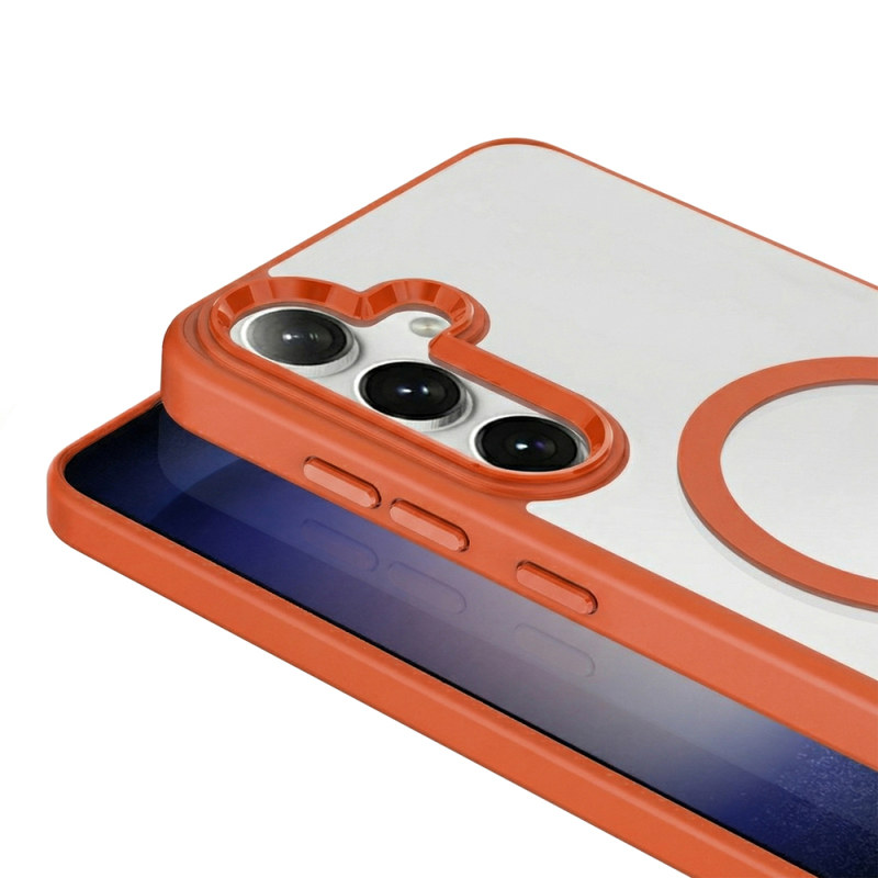 Galaxy S26 Plus Case M-safe Charging Feature Zore Chrome M-safe Silicone Cover - 10