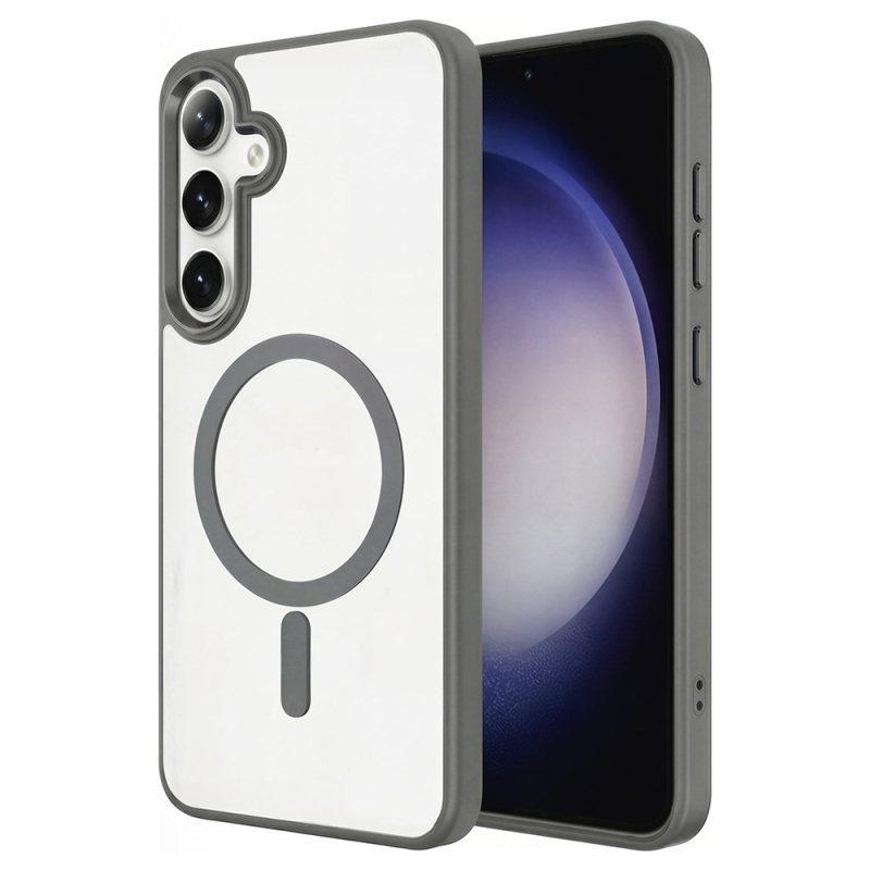 Galaxy S26 Plus Case M-safe Charging Feature Zore Chrome M-safe Silicone Cover - 3