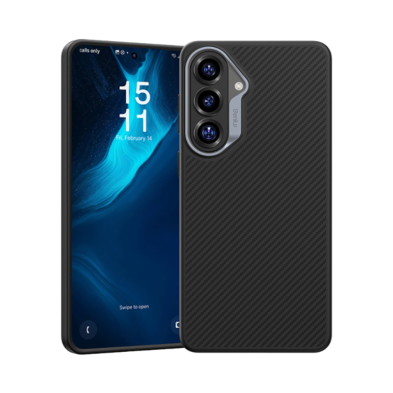 Galaxy S26 Plus Kılıf Karbon Fiber M-safe Şarj Özellikli Benks Hybrid ArmorPro 600D Kevlar Kapak - 2