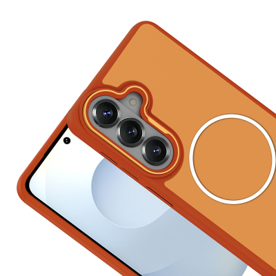 Galaxy S26 Plus Kılıf M-Safe Şarj Özellikli Metal Kamera Çerçeveli Zore Sanremo Silikon Kapak - 6