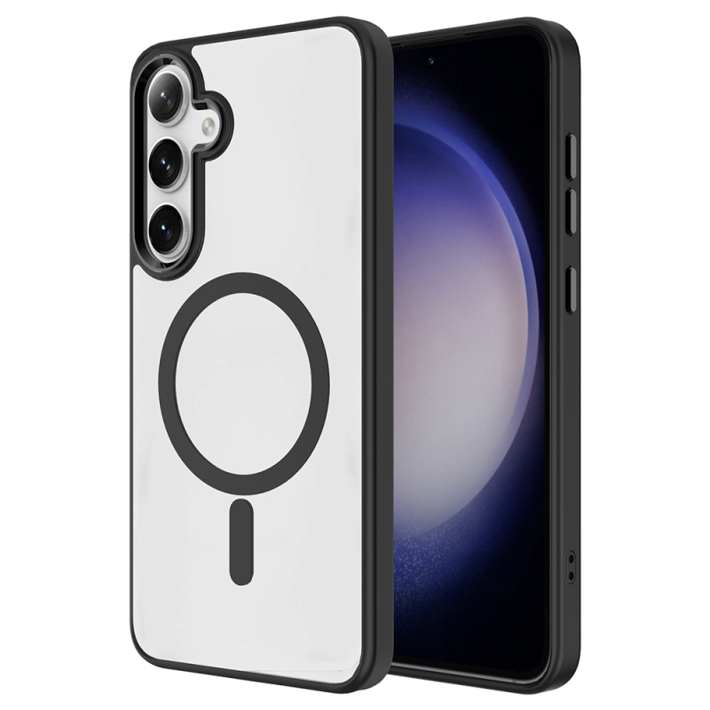 Galaxy S26 Plus Kılıf M-safe Şarj Özellikli Zore Krom M-safe Silikon Kapak - 4