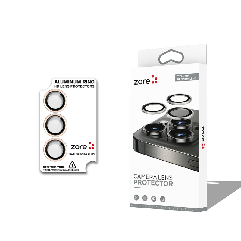 Galaxy S26 Plus Zore CL-12 Premium Sapphire Fingerprint-Resistant Anti-Reflective Camera Lens Protector - 3