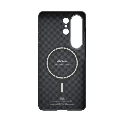 Galaxy S26 Ultra Case M-safe Charging Enabled 600D Aramid Fiber Pitaka Ultra-Slim Classic Series Black-Grey Twill Cover - 6