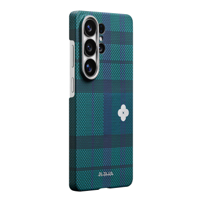 Galaxy S26 Ultra Case M-safe Charging Enabled Aramid Fiber Pitaka Flora in Grid Series Cover - 2