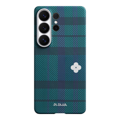 Galaxy S26 Ultra Case M-safe Charging Enabled Aramid Fiber Pitaka Flora in Grid Series Cover - 1