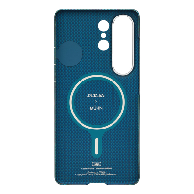 Galaxy S26 Ultra Case M-safe Charging Enabled Aramid Fiber Pitaka Flora in Grid Series Cover - 3