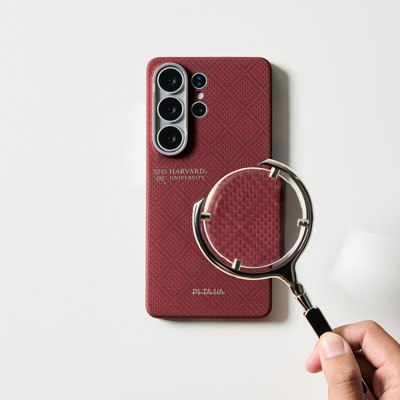 Galaxy S26 Ultra Case M-safe Charging Enabled Aramid Fiber Pitaka Harvard University Series Cover - 6