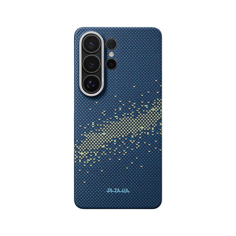 Galaxy S26 Ultra Case M-safe Charging Enabled Aramid Fiber Pitaka Tactile Woven Starpeak Edge Series Milky Way Galaxy Cover - 1