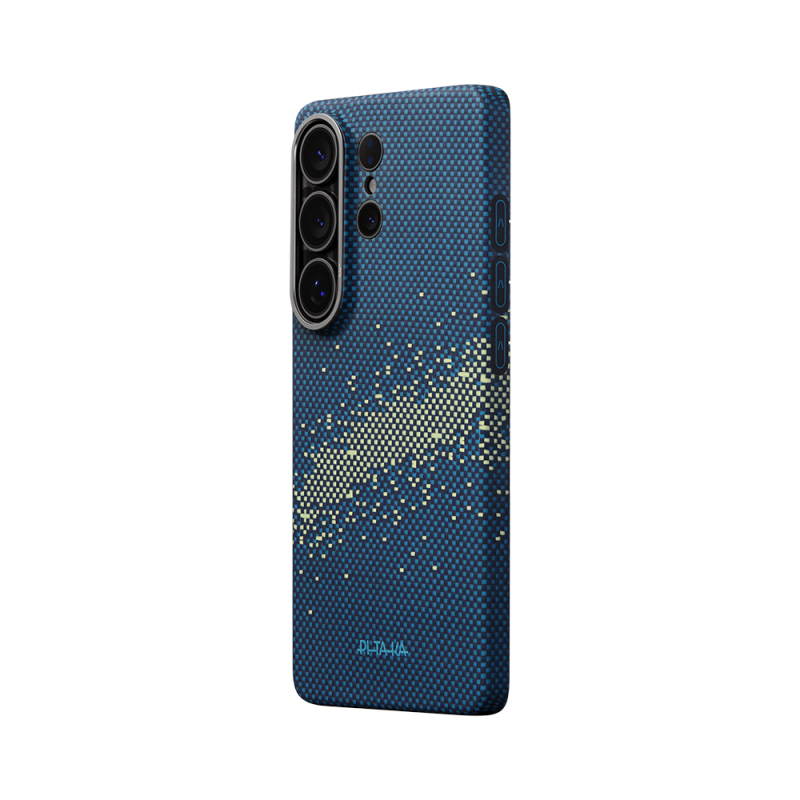 Galaxy S26 Ultra Case M-safe Charging Enabled Aramid Fiber Pitaka Tactile Woven Starpeak Edge Series Milky Way Galaxy Cover - 3