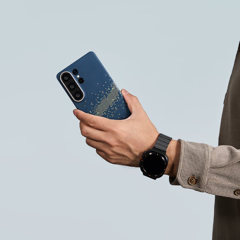 Galaxy S26 Ultra Case M-safe Charging Enabled Aramid Fiber Pitaka Tactile Woven Starpeak Edge Series Milky Way Galaxy Cover - 10