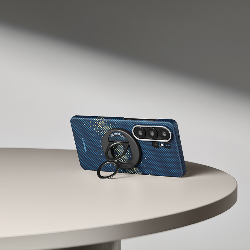 Galaxy S26 Ultra Case M-safe Charging Enabled Aramid Fiber Pitaka Tactile Woven Starpeak Edge Series Milky Way Galaxy Cover - 14