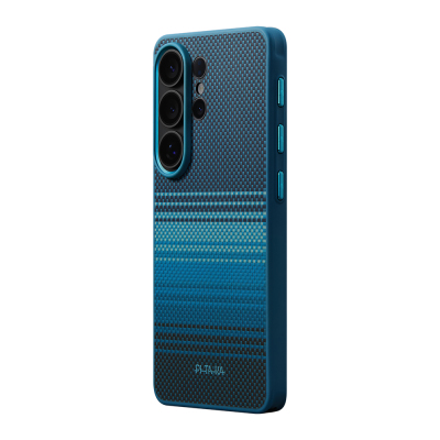 Galaxy S26 Ultra Case M-safe Charging Enabled Pitaka Tactile Woven Sunset-Moonrise Aramid Cairn Series Cover - 18