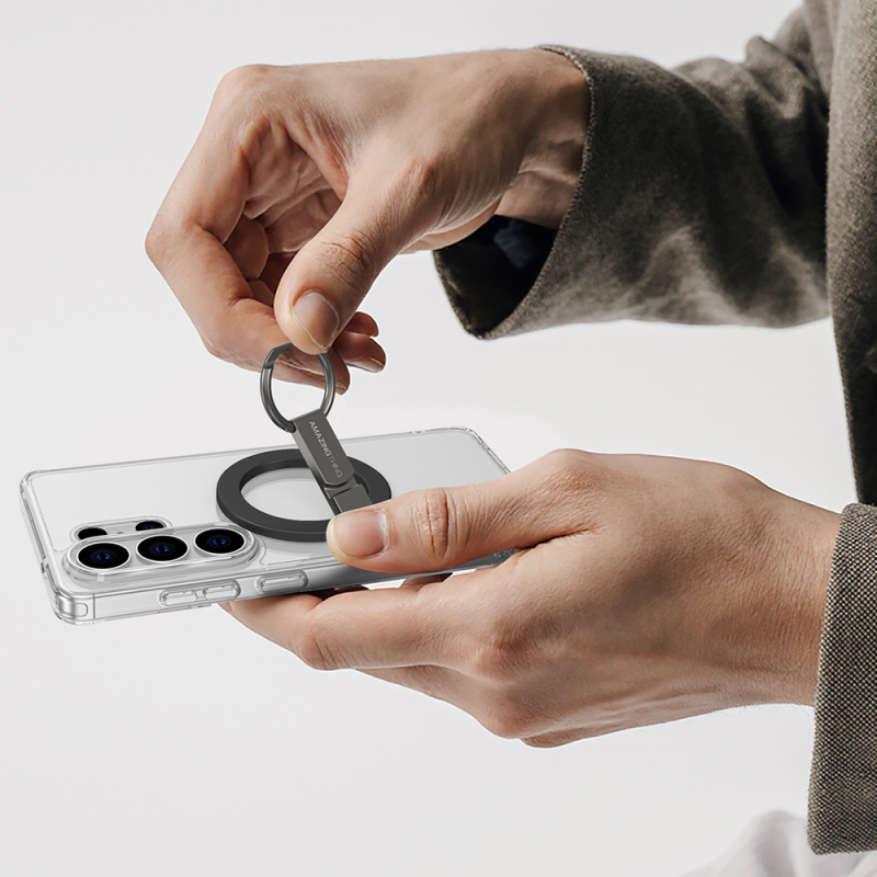 Galaxy S26 Ultra Case M-safe Charging Enabled Ring Stand Amazingthing Minimal Grip Series Cover - 7