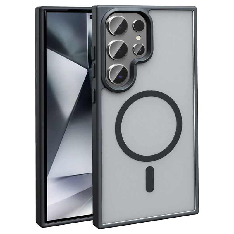 Galaxy S26 Ultra Case M-safe Charging Feature Matte Back Surface Zore Sio Cover - 4