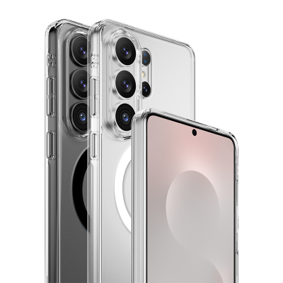 Galaxy S26 Ultra Case M-safe Charging Feature Transparent Hard PC Wlons Pita Cover - 4